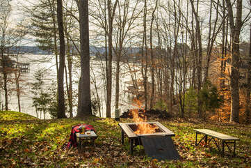 Fire Pit Overlooking the Lake