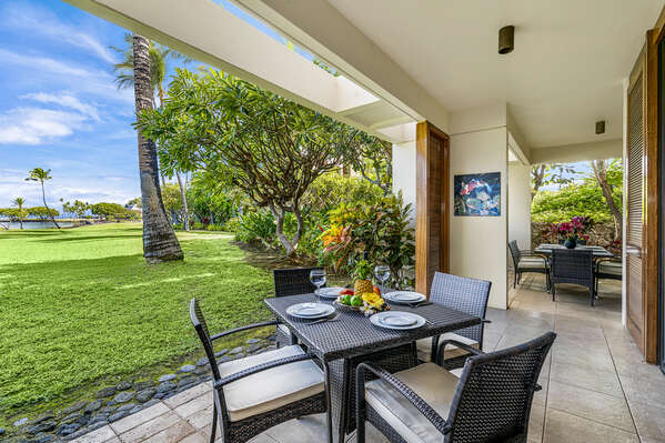 Lanai with Outdoor Table and Chairs