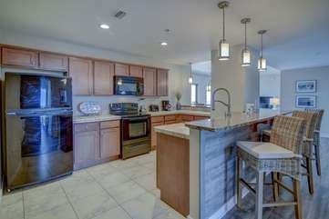Fully equipped kitchen with all appliances