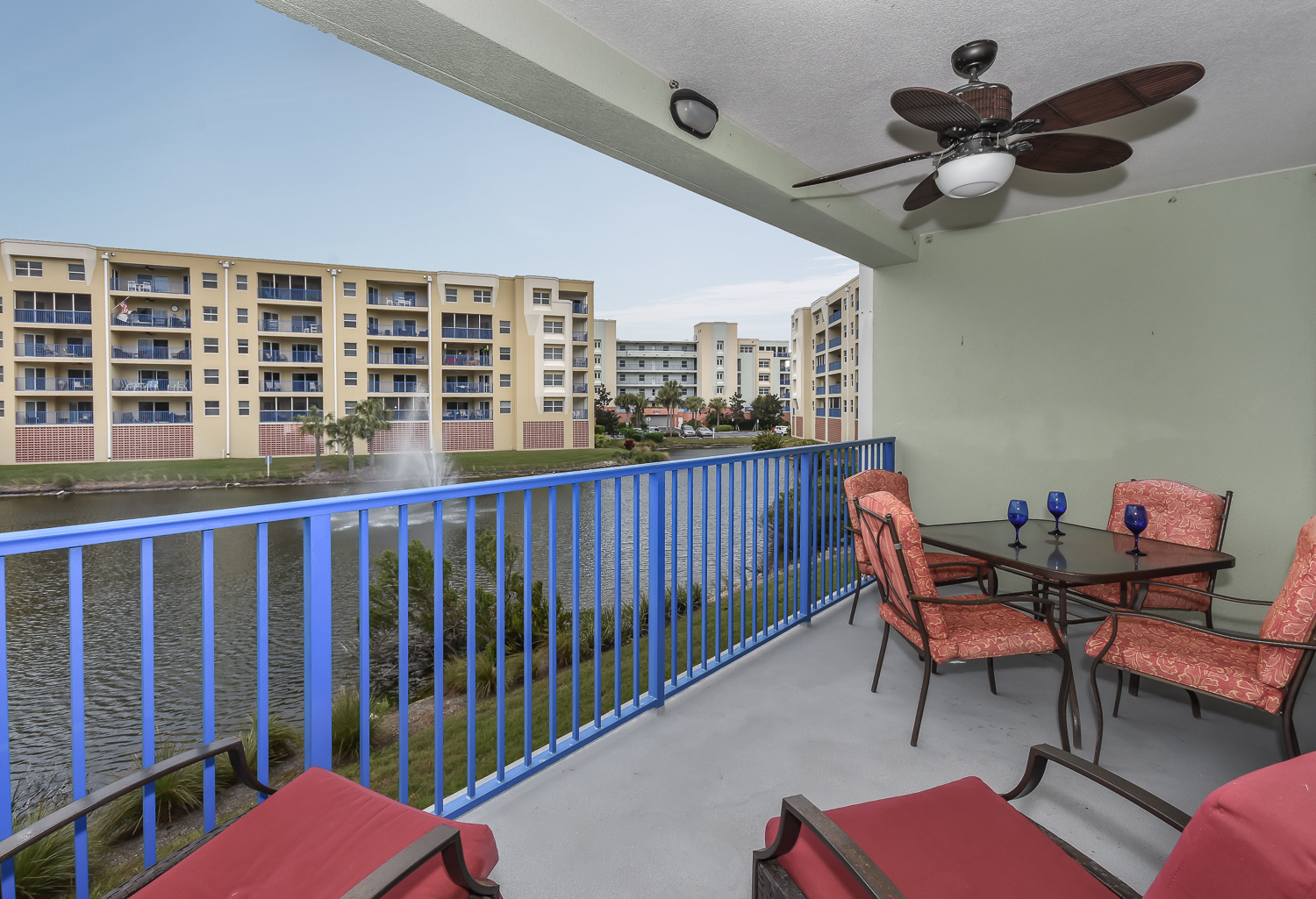 Balcony of this condo for rent New Smyrna Beach