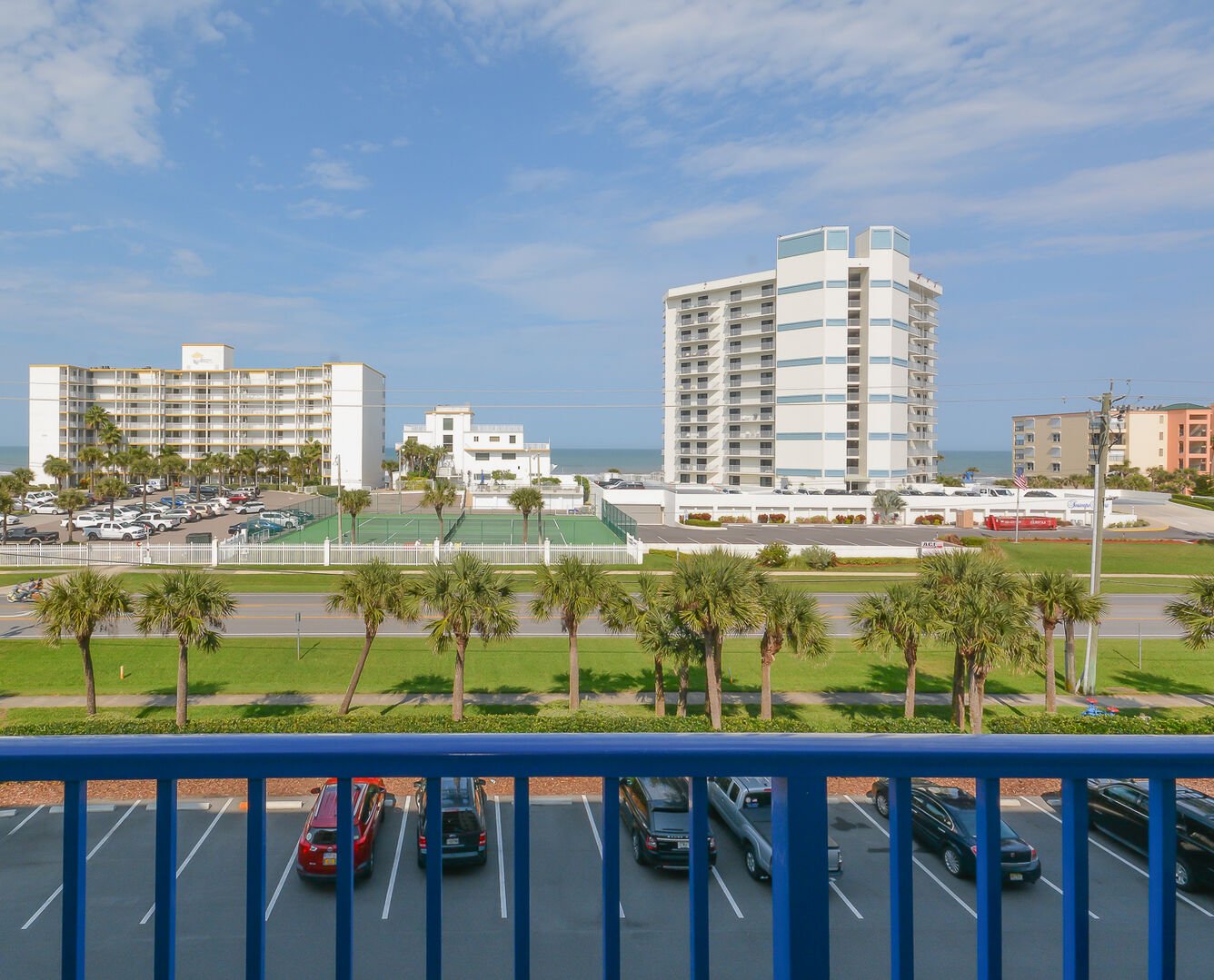 View from this New Smyrna Beach condo rental