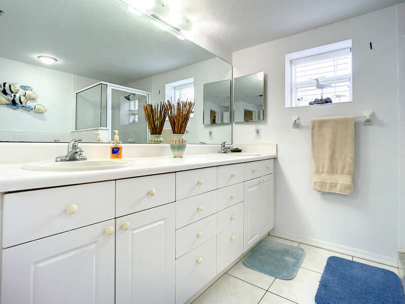 Master Bath - His and her sinks with a generous amount of counter space.