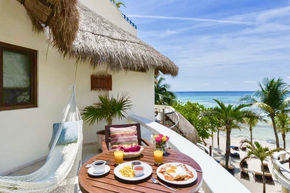 Playa Palms, ocean view rooms.