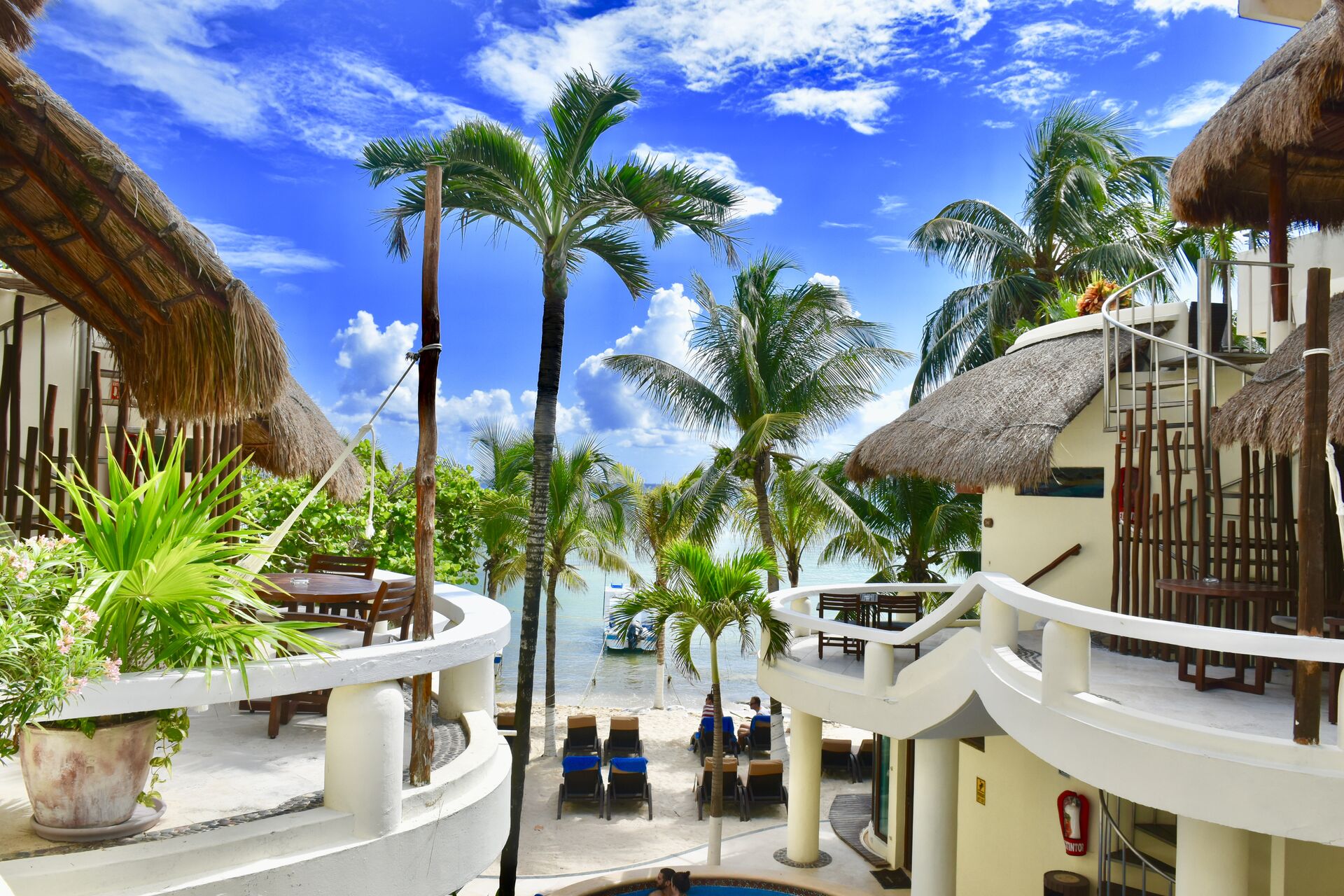 Playa Palms, ocean front hotel.