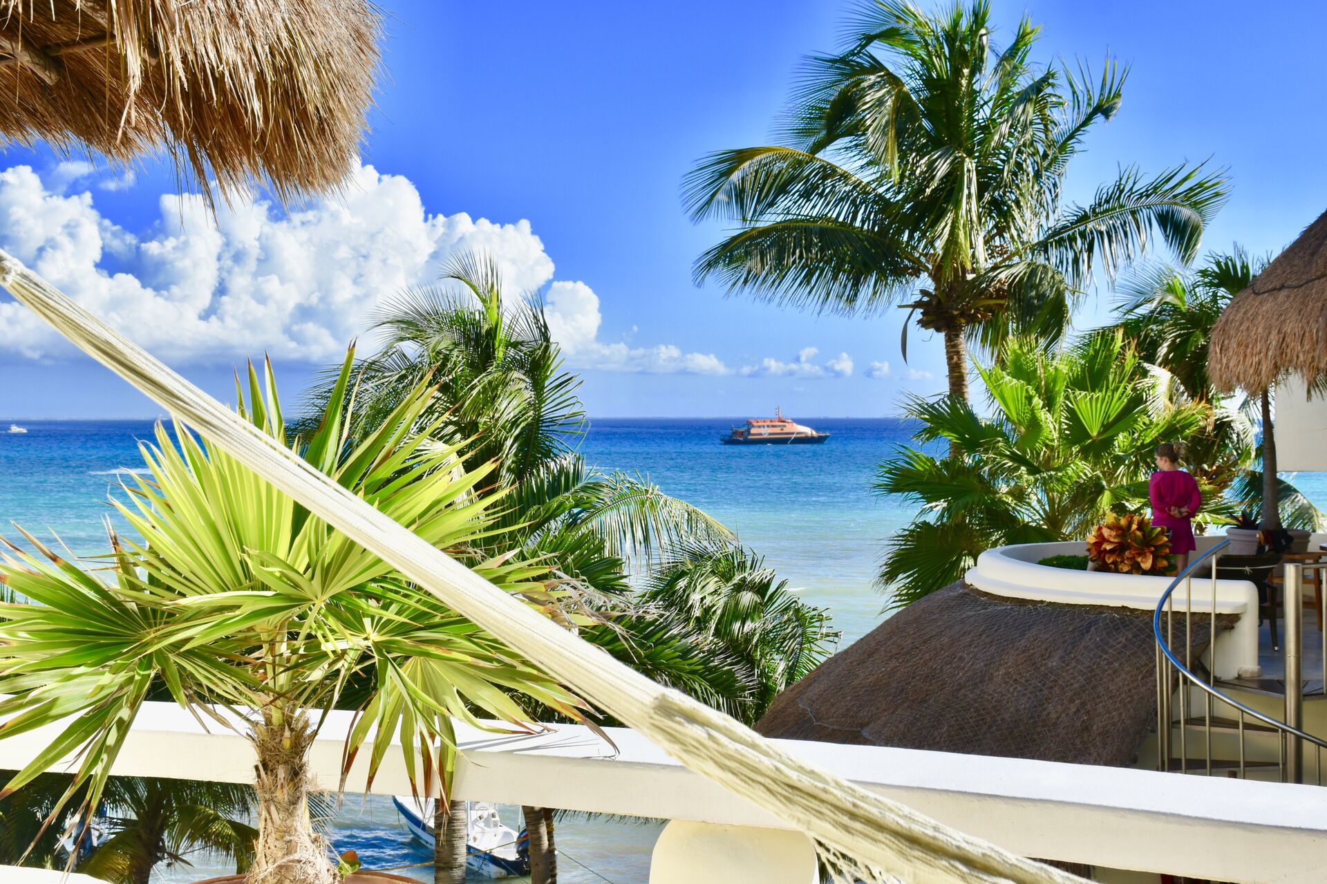 Playa Palms, ocean view balconies.