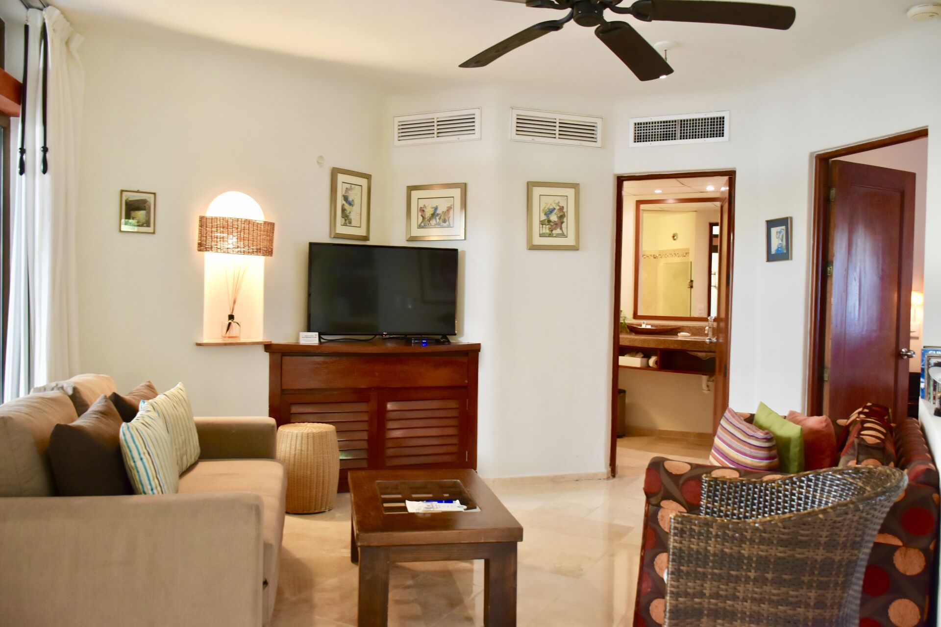 Playa Palms Beach Hotel, amazing 1 bedroom suite with two queen size beds and kitchenette.