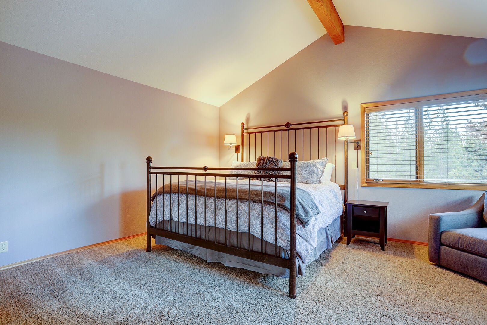 The large, secluded Master Suite occupies the entire second floor for your own private getaway.