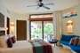 Amazing ocean view suite with queen size bed and kitchenette.