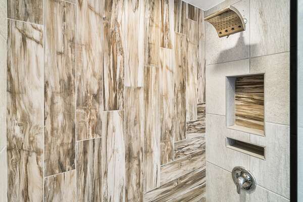 Master Bathroom with Waterfall Shower