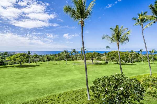 Golf Course Views with Palm Trees and Tropical Greenery