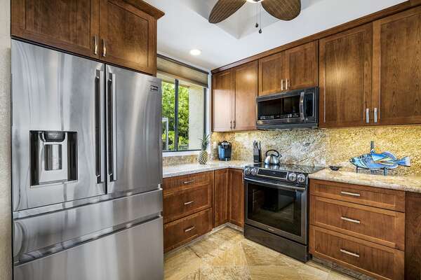 Fully Updated and Equipped Kitchen with Stainless Steel Appliances
