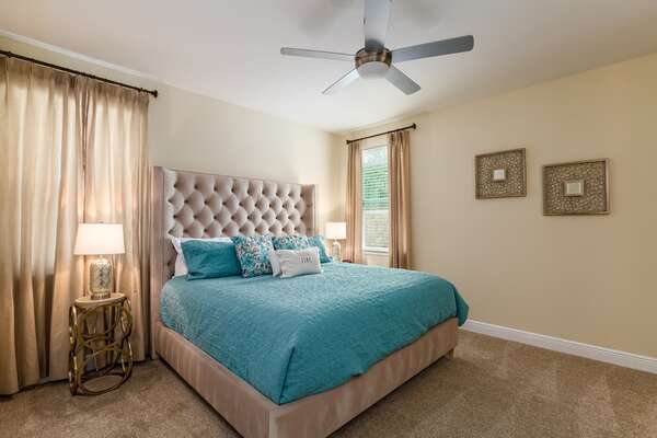 Comfortable and stylish king master suite
