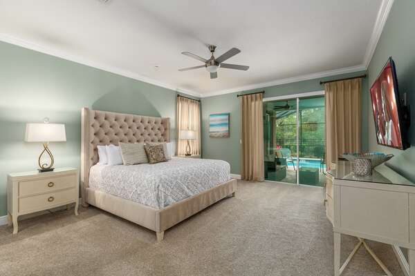 Luxurious first floor master suite with a King bed