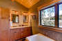 The mater bath has a jetted tub as well as a walk in shower. There is a double his and hers vanity..