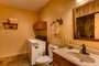 The downstairs bath also has a full size washer and dryer.