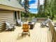 The large deck with gas firepit is great for enjoying a relaxing time on cool nights