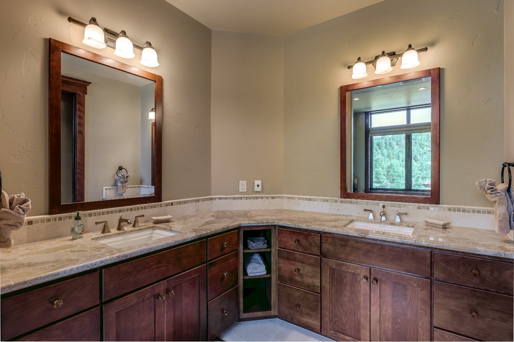 Primary Bathroom with Two Vanities