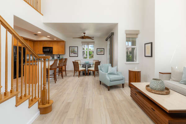 Open floor plan with Living Area and Kitchen