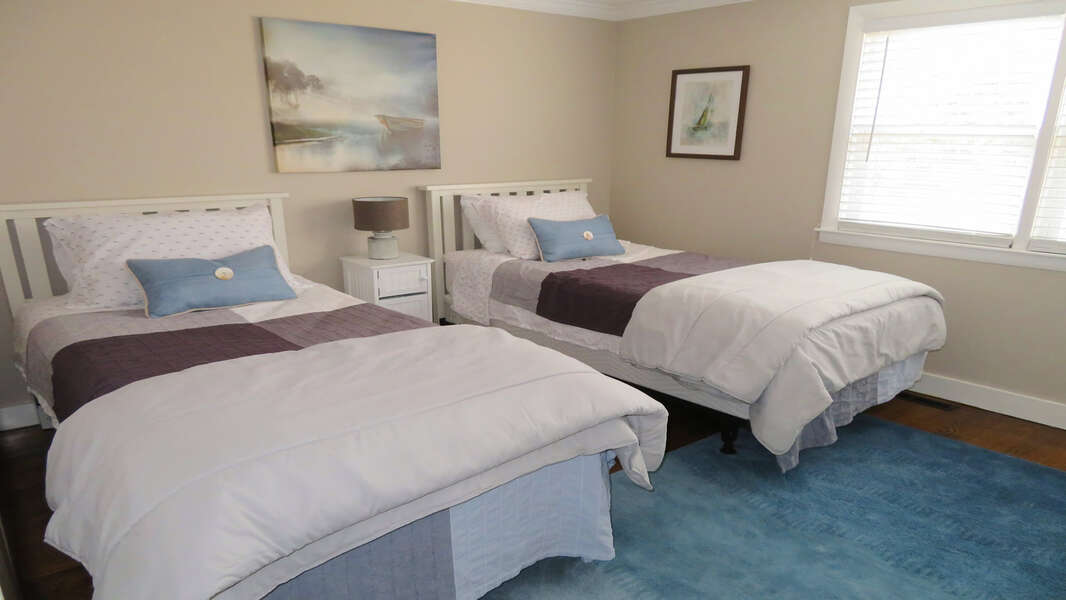Bedroom 2 includes two twin beds - 10 Seventh Street Harwich Cape Cod - New England Vacation Rentals