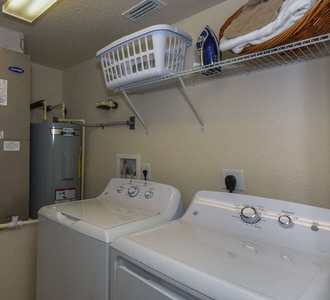 Laundry room in our condo for rent in New Smyrna Beach FL