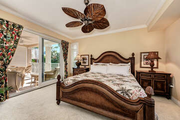 Luxury king master bedroom with access to the back patio and large en-suite