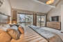 Second Level Master Bedroom with King Bed, Smart TV and Mountain Views