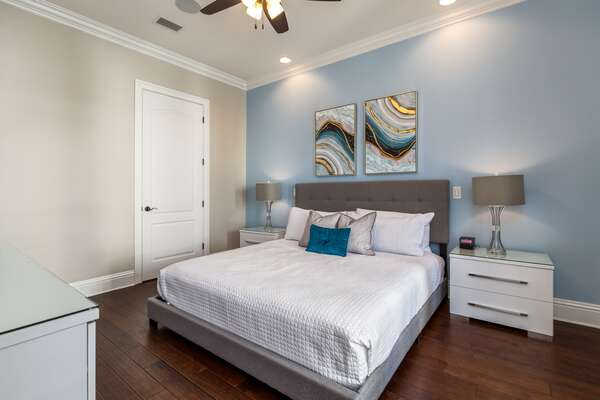 This luxurious master suite is located on the first floor