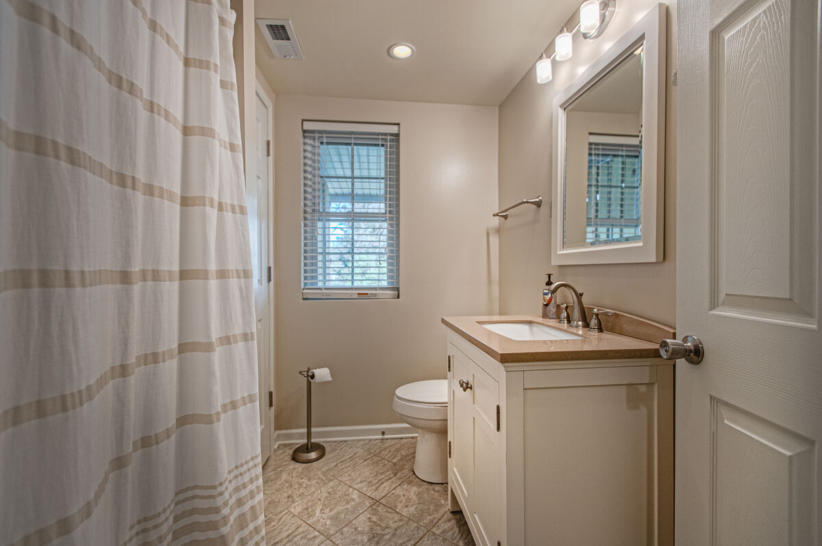 Lower Level Bathroom in our Smith Mountain Lake Vacation Rental