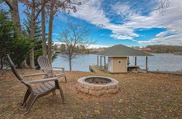 Fire Pit Near the Lake at our Smith Mountain Lake Vacation Rental