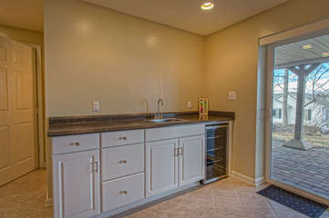 Wet Bar Downstairs with Drink Refrigerator