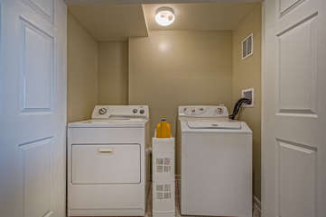 Washer and Dryer Units on the Lower Level