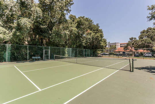 Lateral View of the Tennis Court.