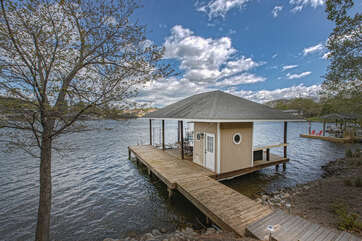 The Private Dock Included with our Lake Escape Rental Home