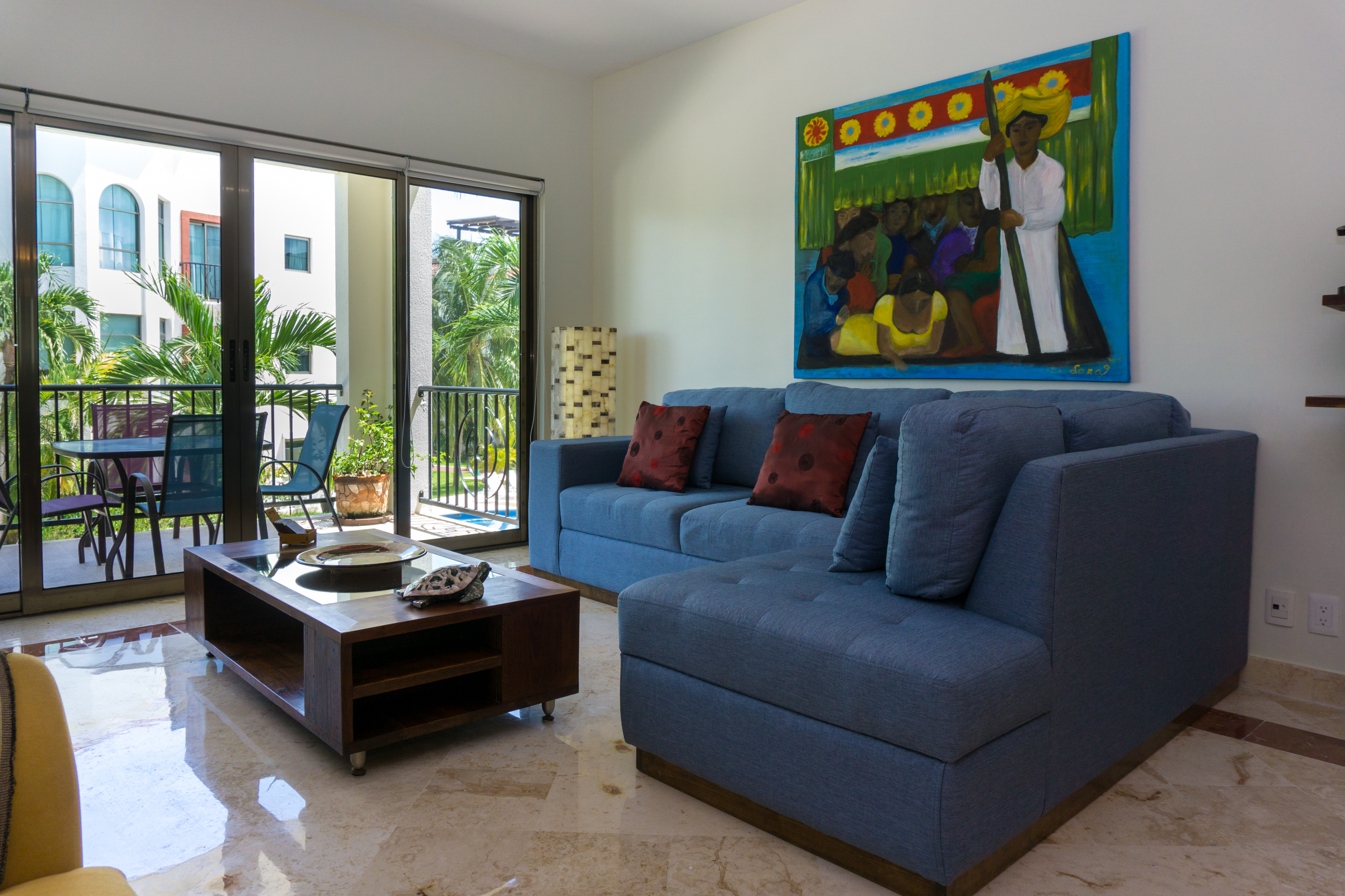 Second Floor Unit with views of the gardens and pool at Paseo del Sol by BRIC