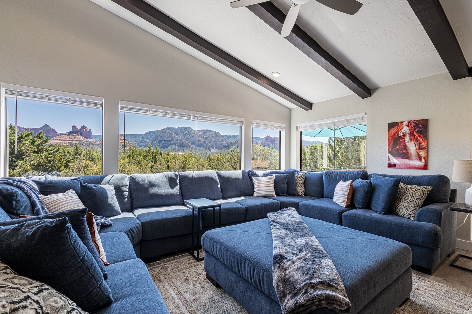Relax on the Oversized Sectional Sofa While Taking in the Breathtaking Views!