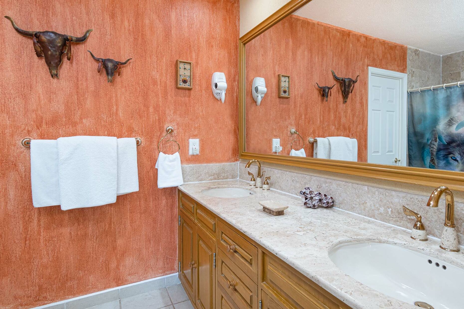 the guest bathroom