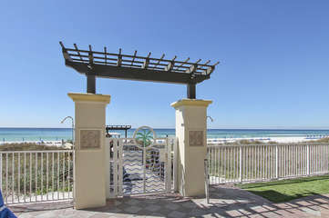 Beach access from the pool deck
