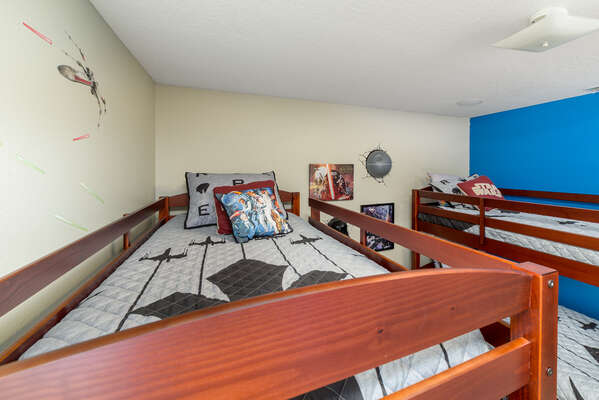 Kids will love to stay in this fun custom room