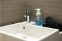 Bathroom with Modern Sink Vanity and Linens - Short Term Housing Atlanta - Chic Premium Studios On 25th