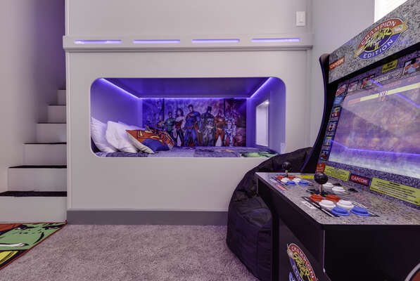 Kids even have an arcade in their room