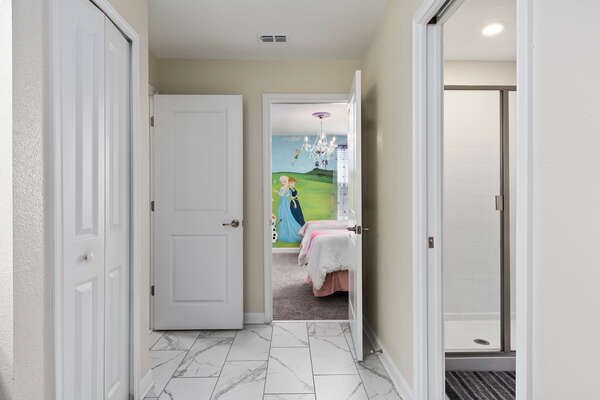 Access to a hallway bathroom