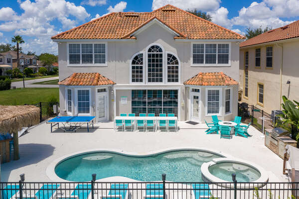 Everyone will love the oversized pool deck
