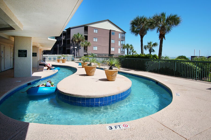 Ashworth 1404 oceanfront vacation rental in Ocean Drive, North Myrtle Beach | lazy river | Thomas Beach Vacations