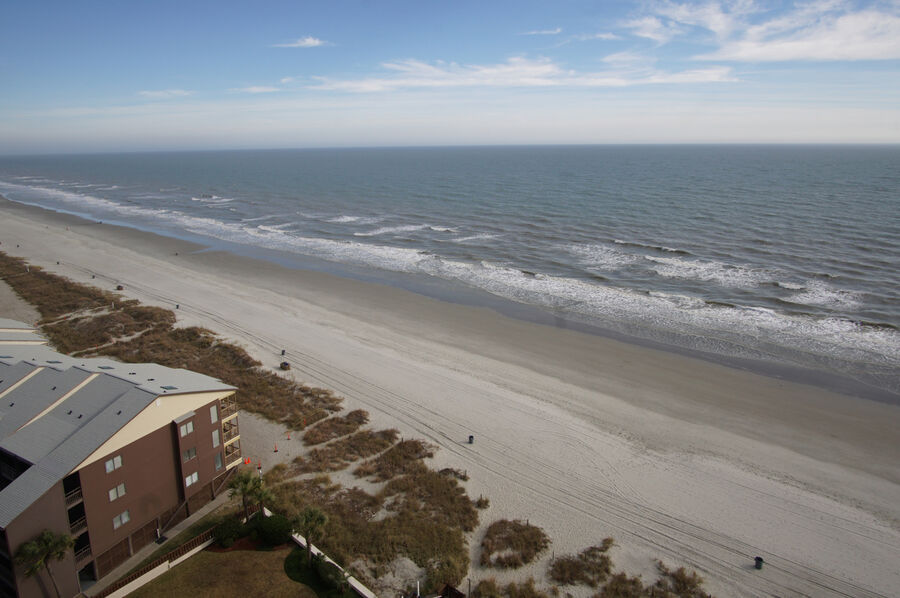 Ashworth 1404 oceanfront vacation rental in Ocean Drive, North Myrtle Beach | balcony view | Thomas Beach Vacations