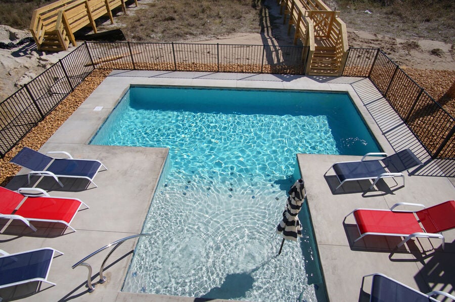 Afterdune Delight  oceanfront vacation condo in Cherry Grove, North Myrtle Beach | pool view 2 | Thomas Beach Vacations