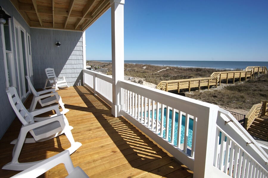 Afterdune Delight  oceanfront vacation condo in Cherry Grove, North Myrtle Beach | view from the porch 1 | Thomas Beach Vacations