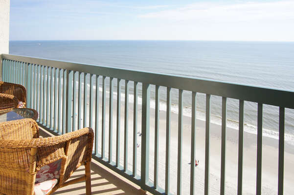Ashworth 1704 oceanfront vacation rental in Ocean Drive, North Myrtle Beach | balcony view | Thomas Beach Vacations