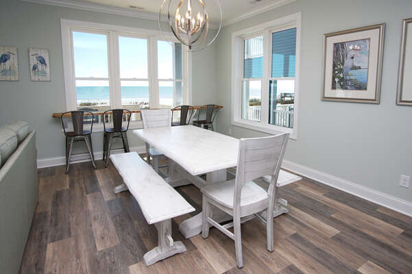 Afterdune Delight  oceanfront vacation condo in Cherry Grove, North Myrtle Beach | dining area 1 | Thomas Beach Vacations