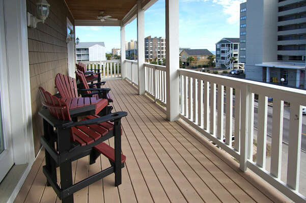 Another Day in Paradise vacation rental in Cherry Grove, North Myrtle Beach | balcony view 1 | Thomas Beach Vacations