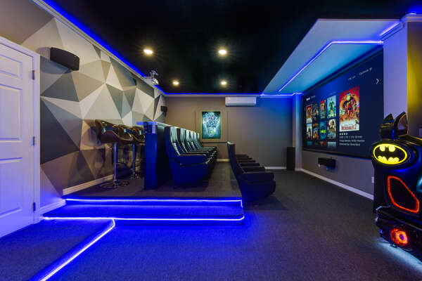 The movie/game room is ideal for your entertainment needs